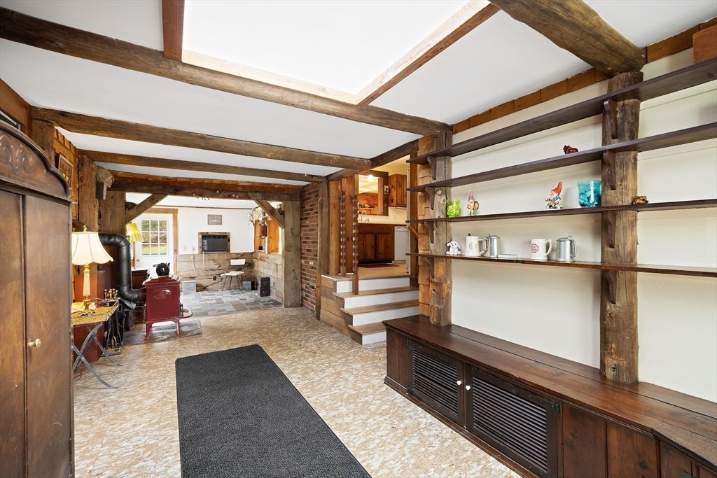Fireplace, Interior, Wooden Beams