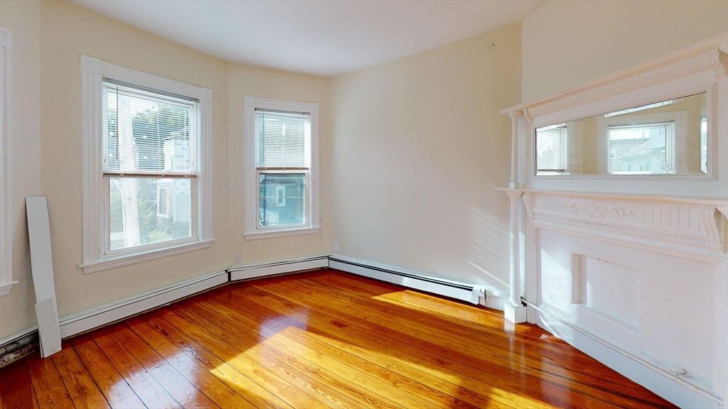 Empty room, Fireplace, Interior, Wood Texture Flooring