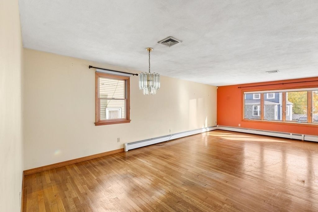 Chandelier, Empty room, Interior, Wood Texture Flooring