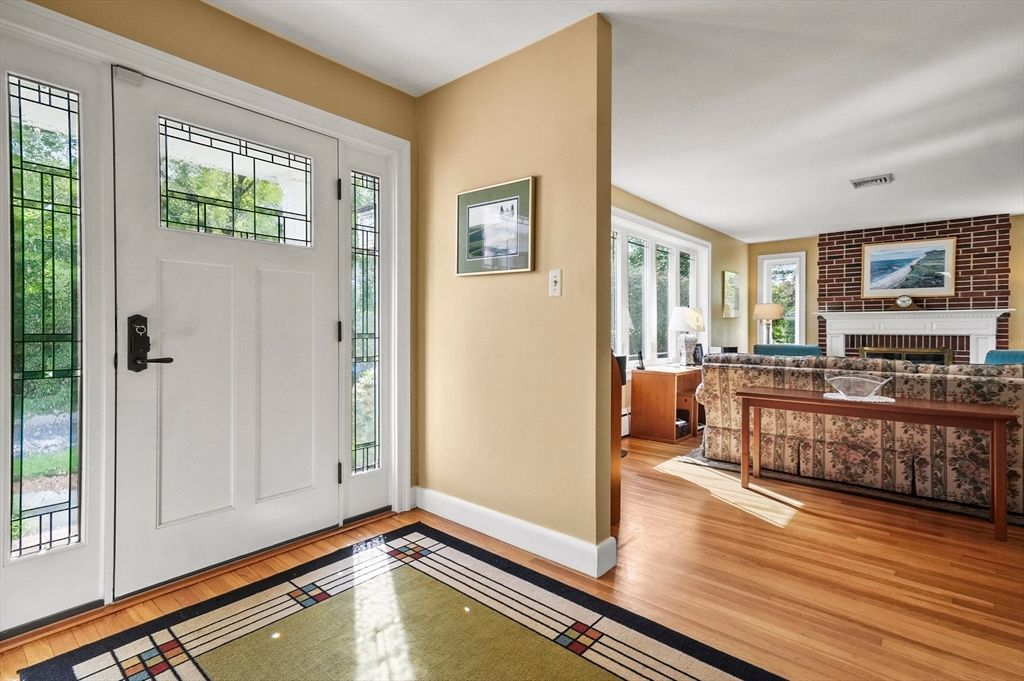 Fireplace, Interior, Stone Walls, Wood Texture Flooring