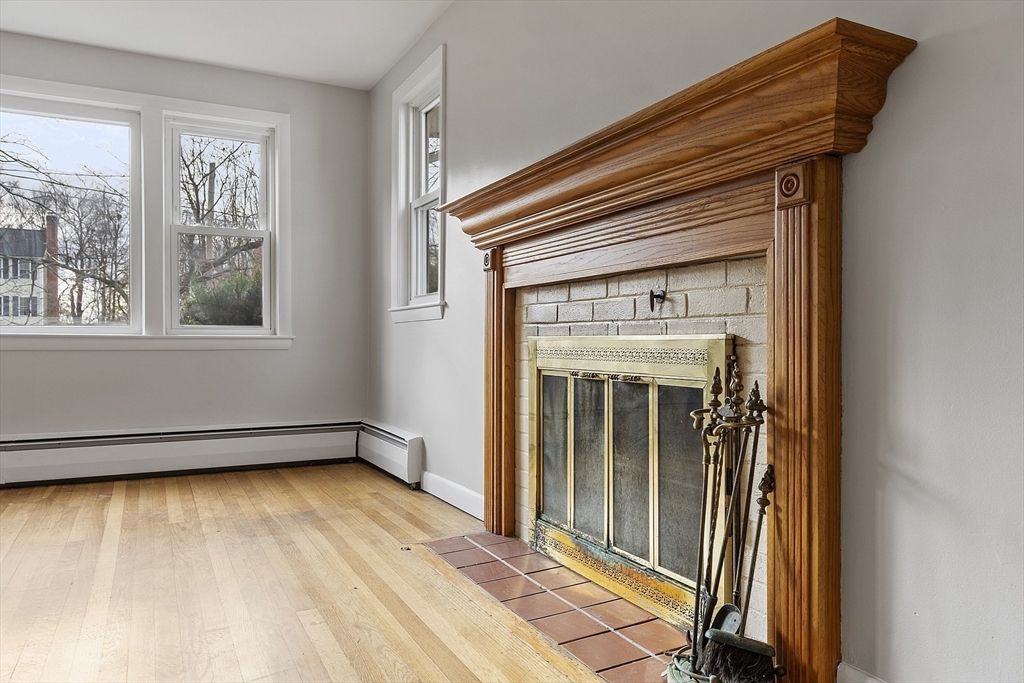 Fireplace, Interior, Wood Texture Flooring