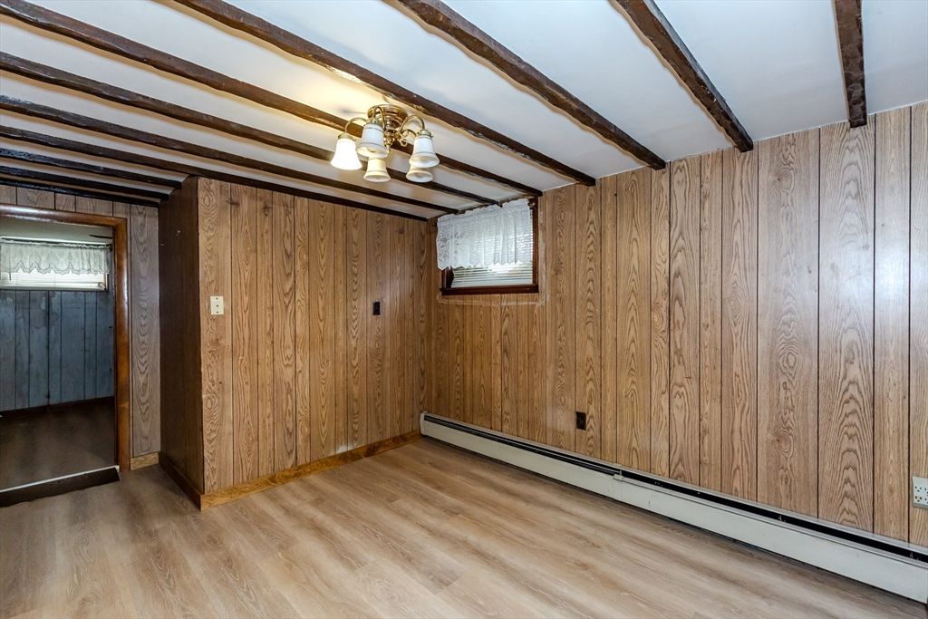Empty room, Interior, Wooden Beams, Wood Texture Flooring, Wooden Walls