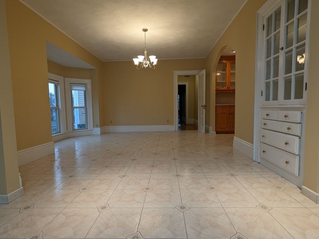 Chandelier, Empty room, Interior
