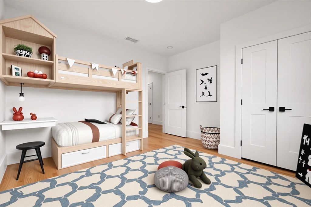 Bedroom, Interior, Wood Texture Flooring