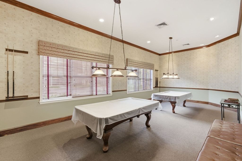 Billiard Table, Game Room, Interior, Pendant Lights, Recessed Lighting