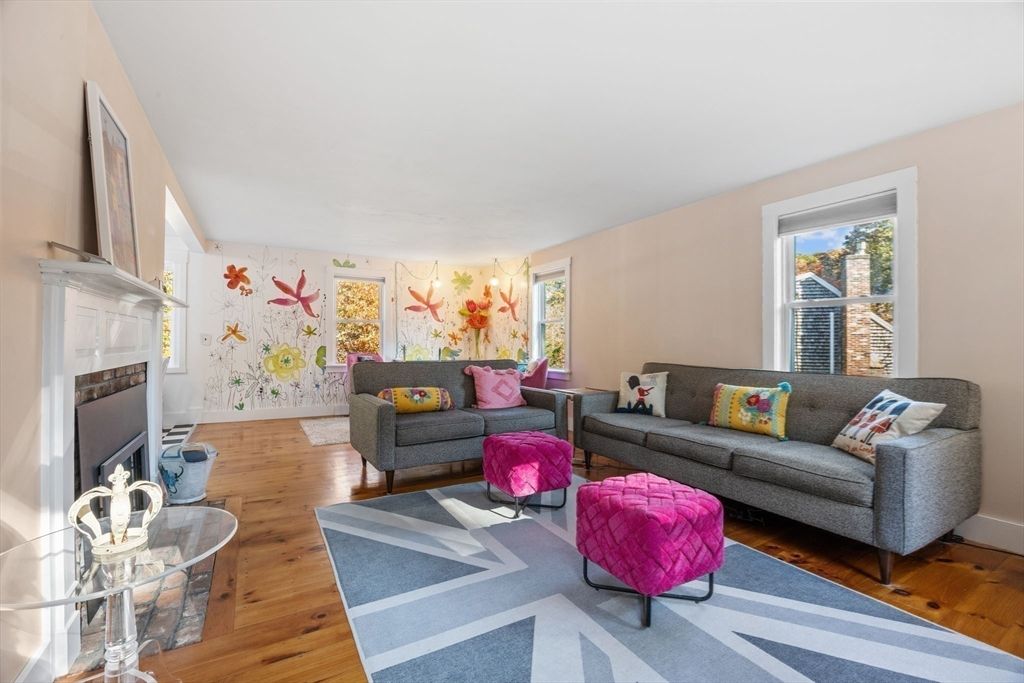 Fireplace, Interior, Living room, Wood Texture Flooring