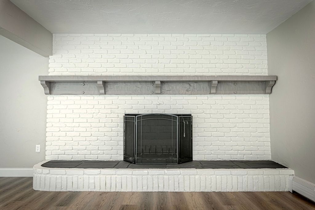 Fireplace, Interior, Stone Walls, Wood Texture Flooring