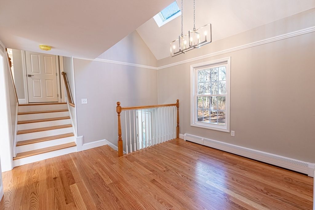 Chandelier, Empty room, Interior, Pendant Lights, Wood Texture Flooring