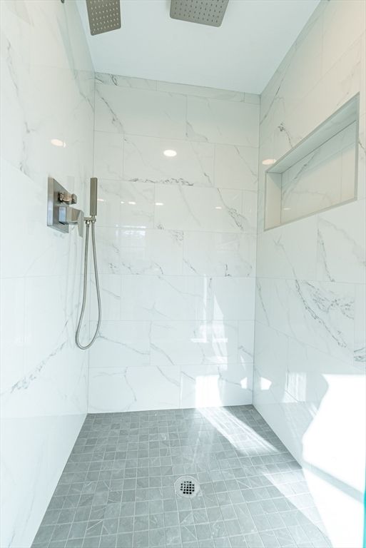 Bathroom, Glass Shower, Interior, Marble Walls