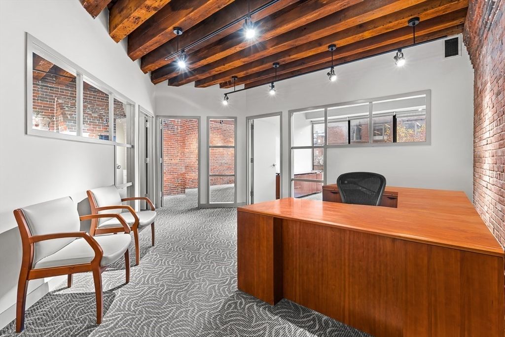 Home Office, Interior, Stone Walls, Wooden Beams