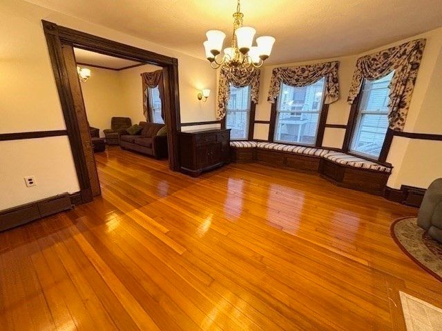 Chandelier, Interior, Wood Texture Flooring
