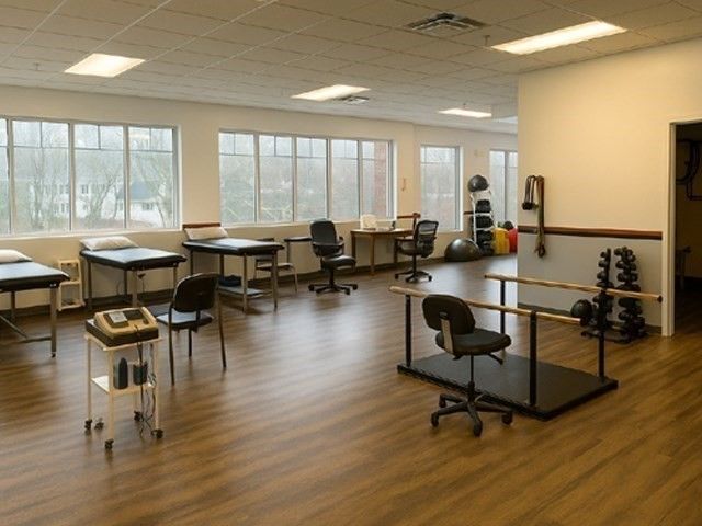 Fitness Equipment, Home Office, Interior, Recessed Lighting, Wood Texture Flooring