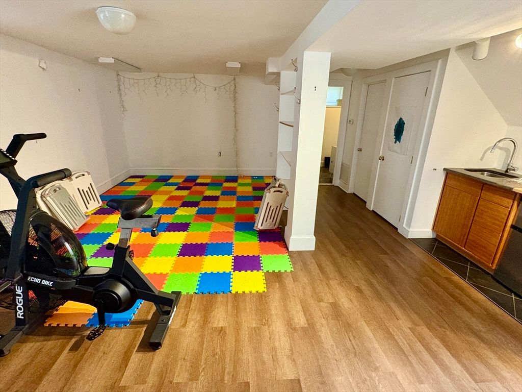 Fitness Equipment, Interior, Wood Texture Flooring