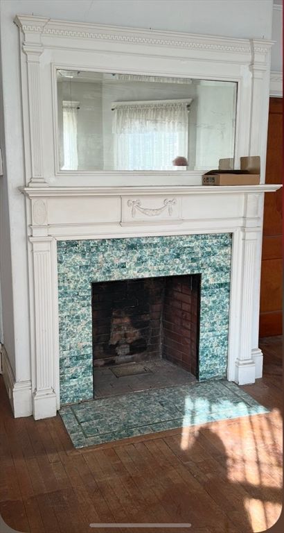 Fireplace, Interior, Wood Texture Flooring