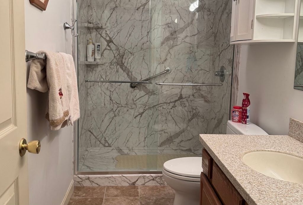 Bathroom, Glass Shower, Interior, Marble Walls