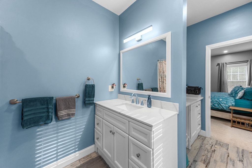 Bathroom, Bedroom, Interior, Recessed Lighting, Wood Texture Flooring