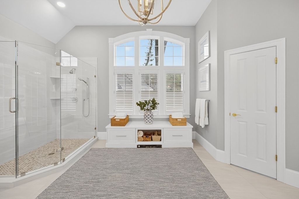 Bathroom, Glass Shower, Interior, Pendant Lights, Recessed Lighting