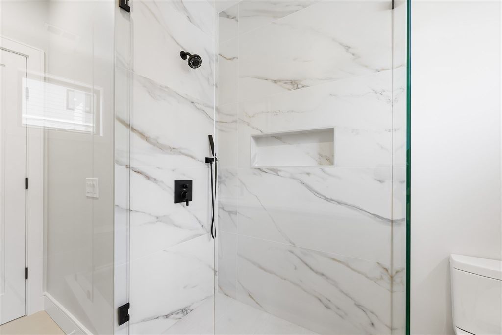 Bathroom, Glass Shower, Interior, Marble Walls