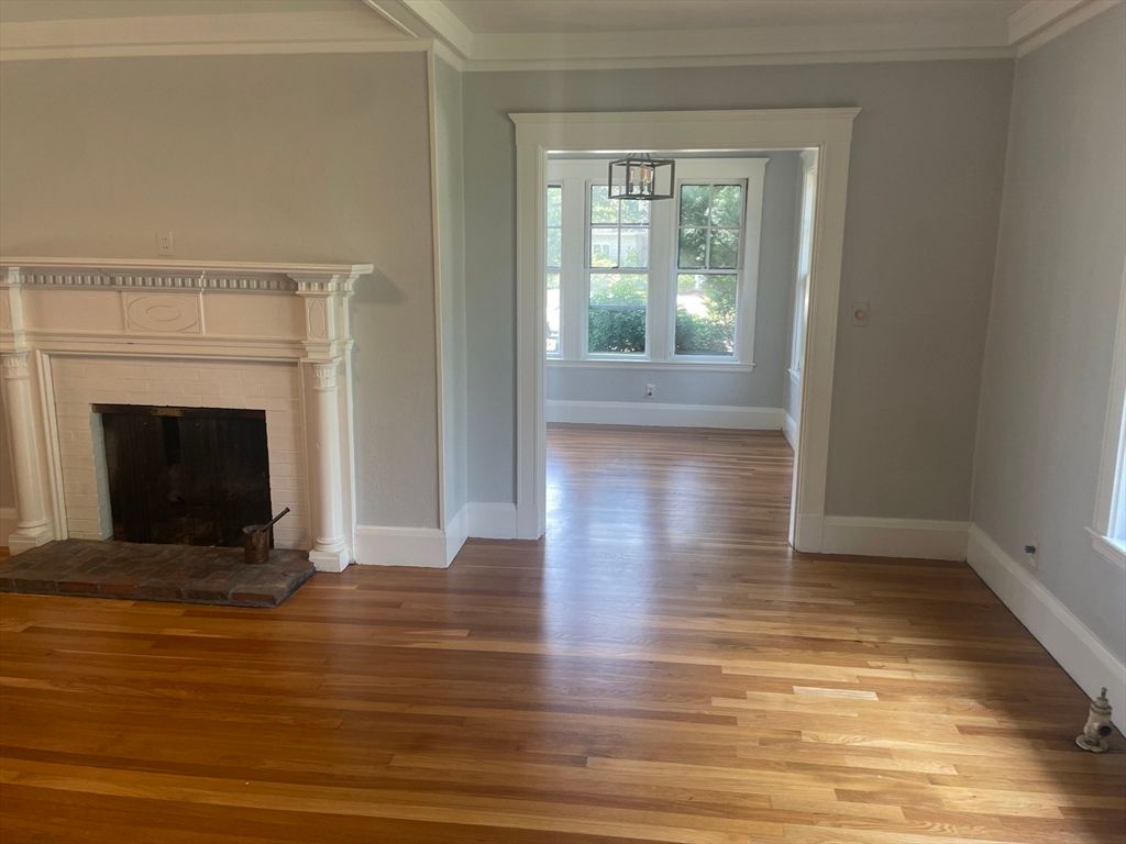 Empty room, Fireplace, Interior, Wood Texture Flooring