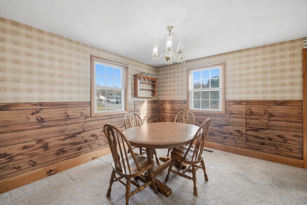 Chandelier, Dining room, Interior, Wooden Walls