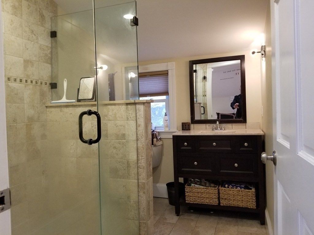 Bathroom, Glass Shower, Interior, Pendant Lights