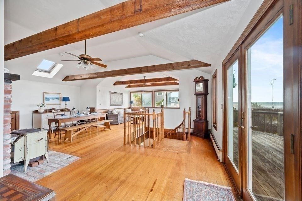 Dining room, Interior, Wooden Beams, Wood Texture Flooring