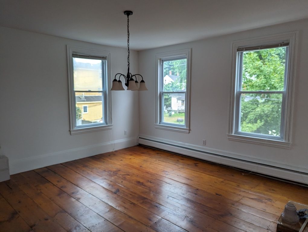 Empty room, Interior, Pendant Lights, Wood Texture Flooring