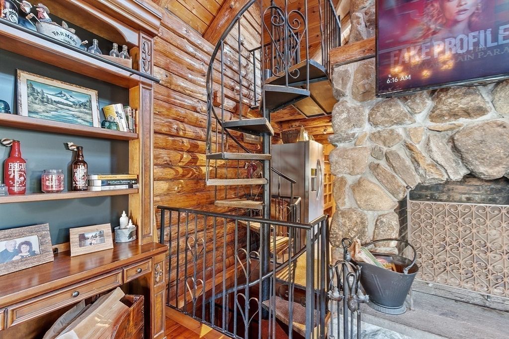 Interior, Stone Walls, Wood Texture Flooring, Wooden Walls