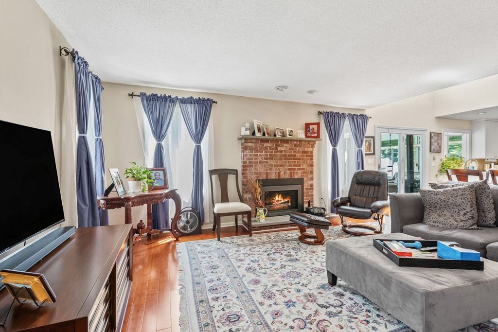 Fireplace, Interior, Living room, Wood Texture Flooring