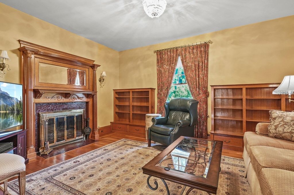 Fireplace, Interior, Living room, Wood Texture Flooring