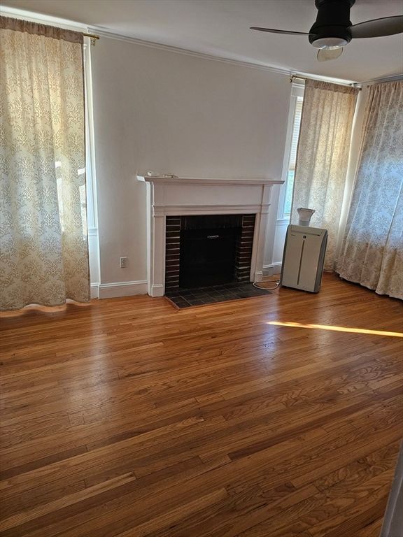 Empty room, Fireplace, Interior, Wood Texture Flooring