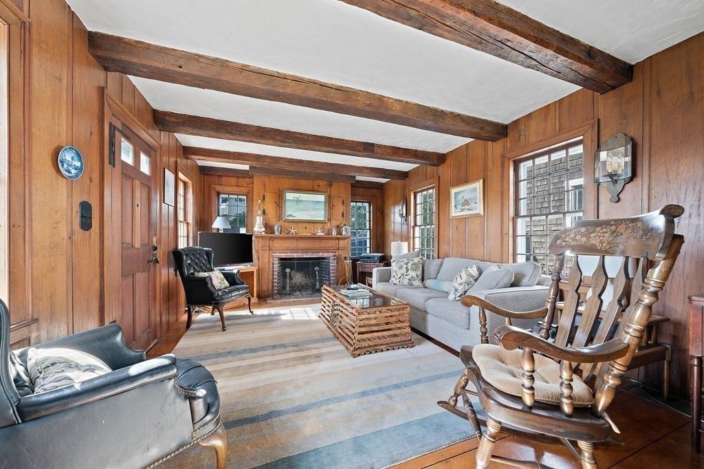 Fireplace, Interior, Living room, Wooden Beams, Wood Texture Flooring, Wooden Walls