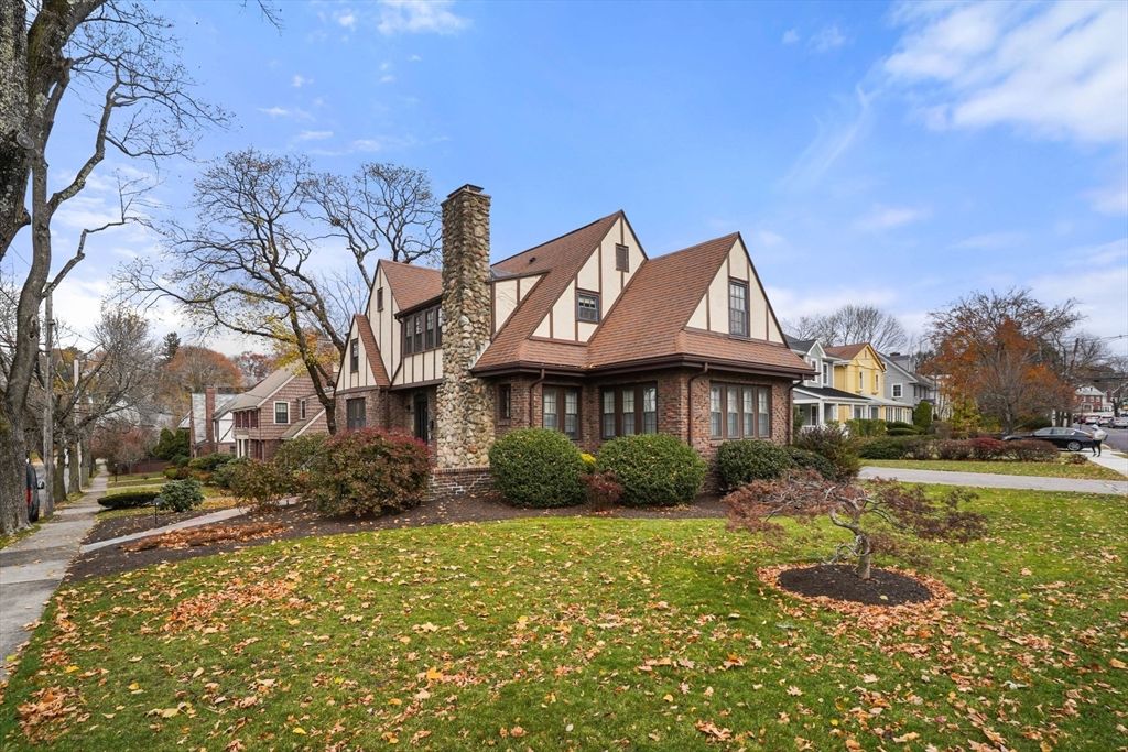 Exterior, Facade, Brick Facade, Tudor Revival