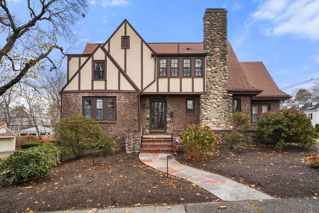 Exterior, Facade, Brick Facade, Tudor Revival