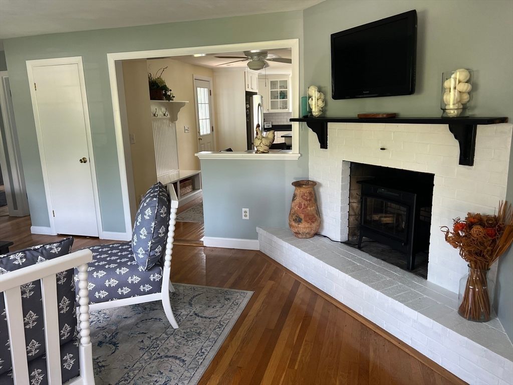 Fireplace, Interior, Wood Texture Flooring