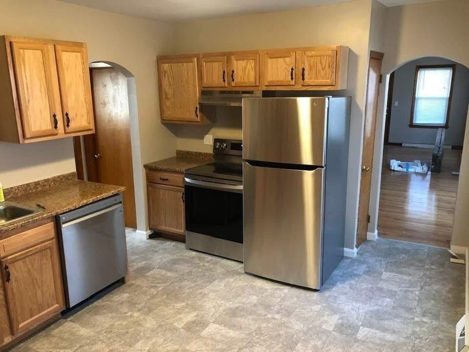 Interior, Kitchen, Wood Texture Flooring