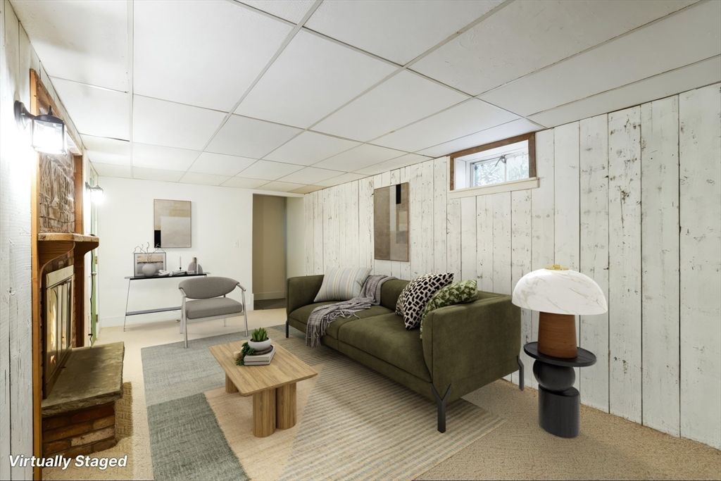 Fireplace, Interior, Living room, Pendant Lights