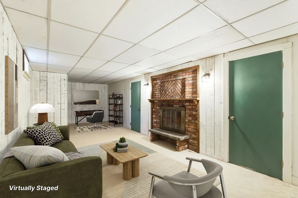 Fireplace, Interior, Living room, Stone Walls