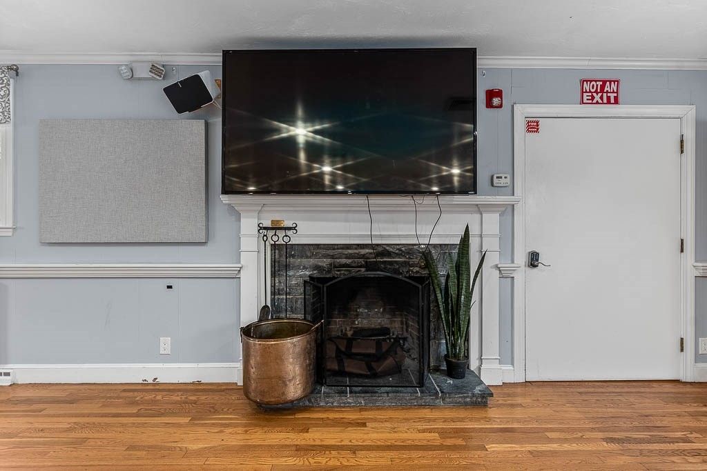 Fireplace, Interior, Wood Texture Flooring