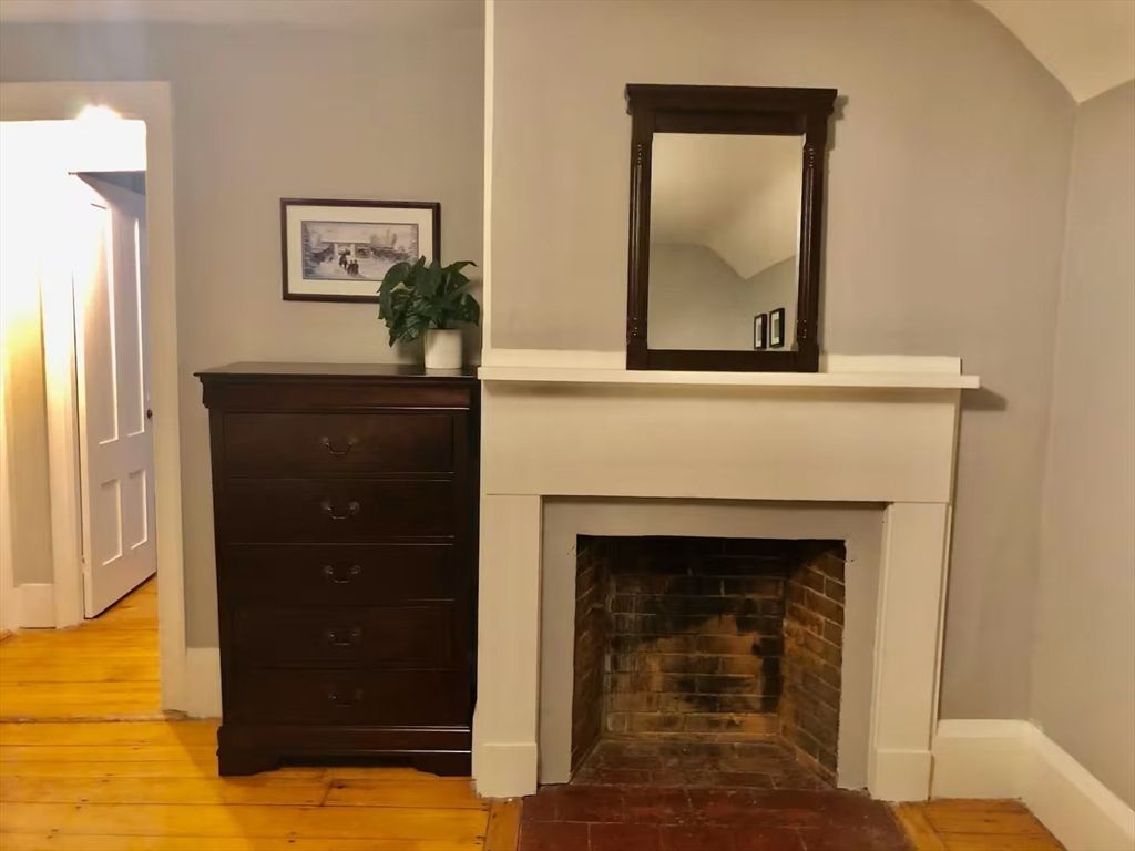 Fireplace, Interior, Wood Texture Flooring