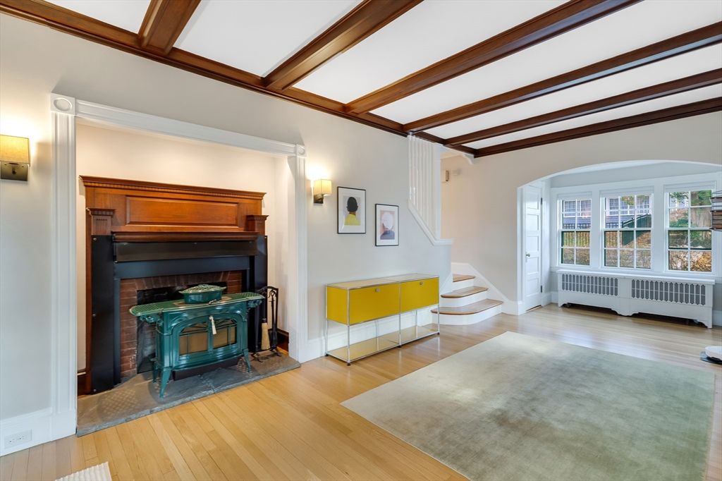 Fireplace, Interior, Piano, Wooden Beams, Wood Texture Flooring