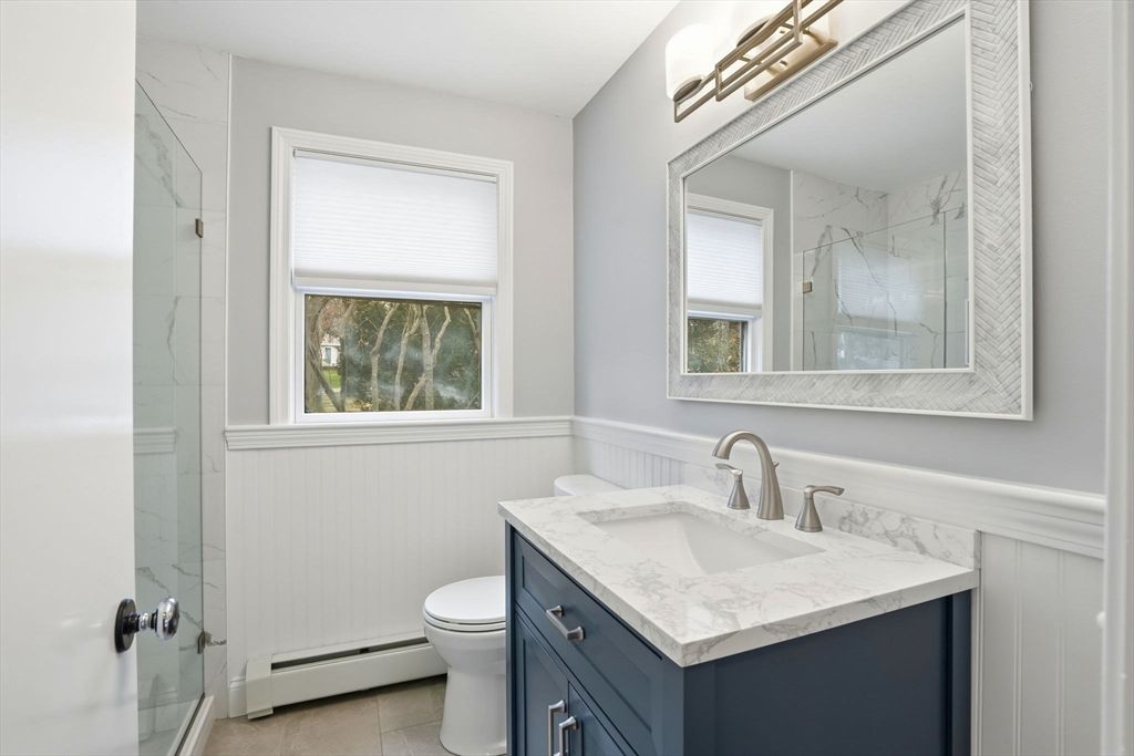 Bathroom, Glass Shower, Interior, Marble Walls