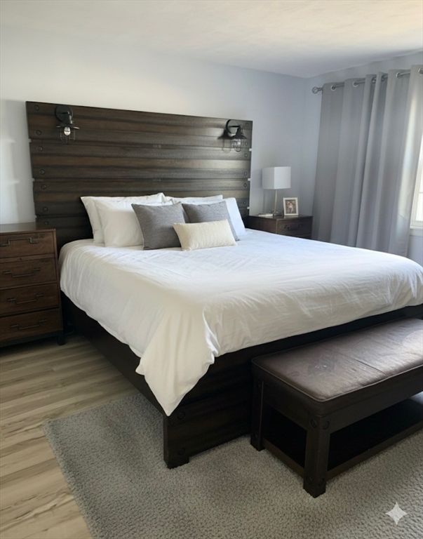 Bedroom, Interior, Wood Texture Flooring, Wooden Walls