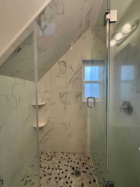 Bathroom, Glass Shower, Interior, Marble Walls