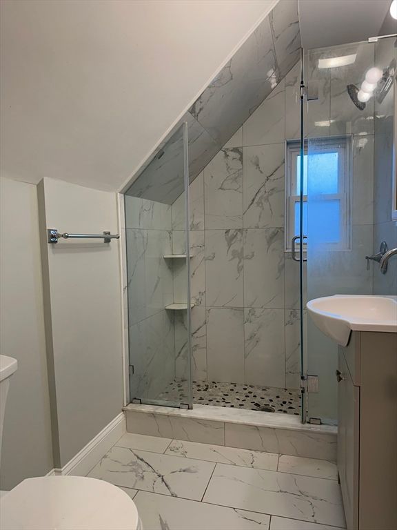 Bathroom, Glass Shower, Interior, Marble, Marble Walls