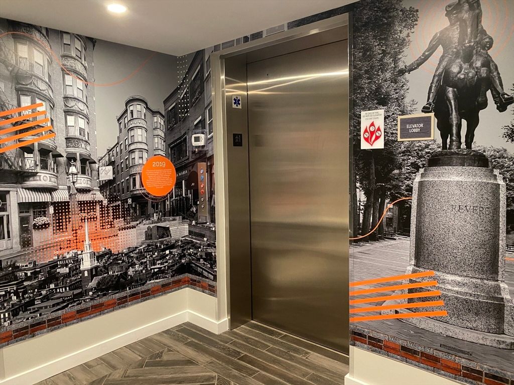Elevator, Interior, Recessed Lighting, Wood Texture Flooring
