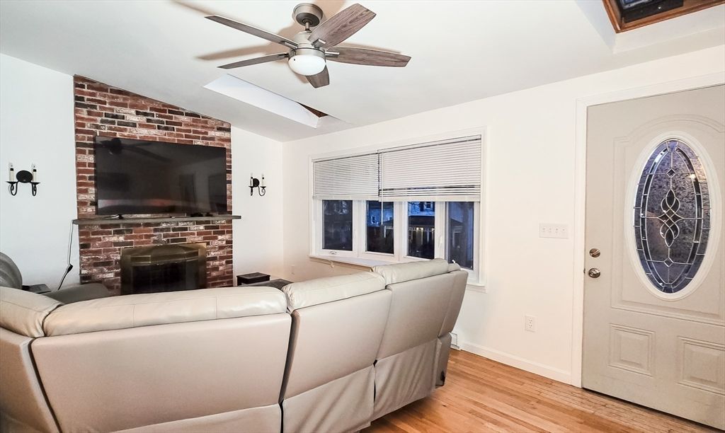 Fireplace, Interior, Living room, Stone Walls, Wood Texture Flooring