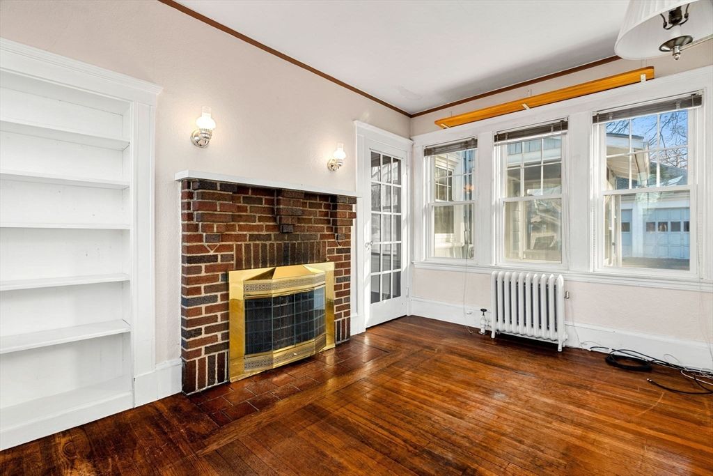 Fireplace, Interior, Wood Texture Flooring