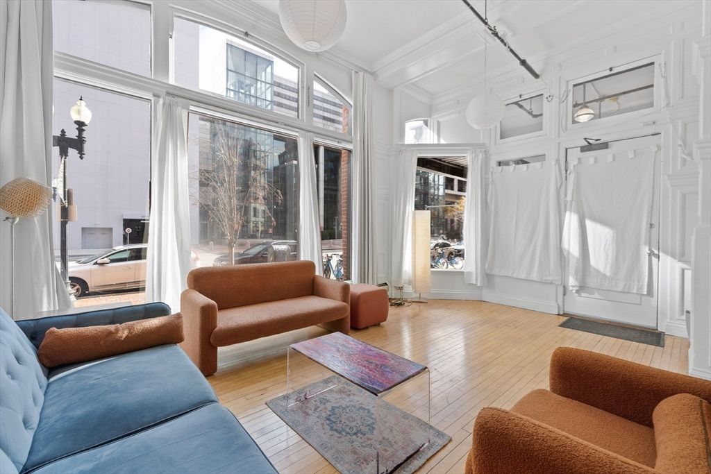 Interior, Living room, Pendant Lights, Wood Texture Flooring