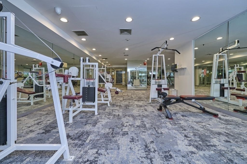 Fitness Equipment, Gym, Interior, Recessed Lighting